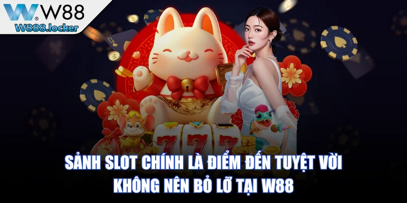 Sảnh Slot chính là điểm đến tuyệt vời không nên bỏ lỡ tại W88